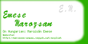 emese marozsan business card
